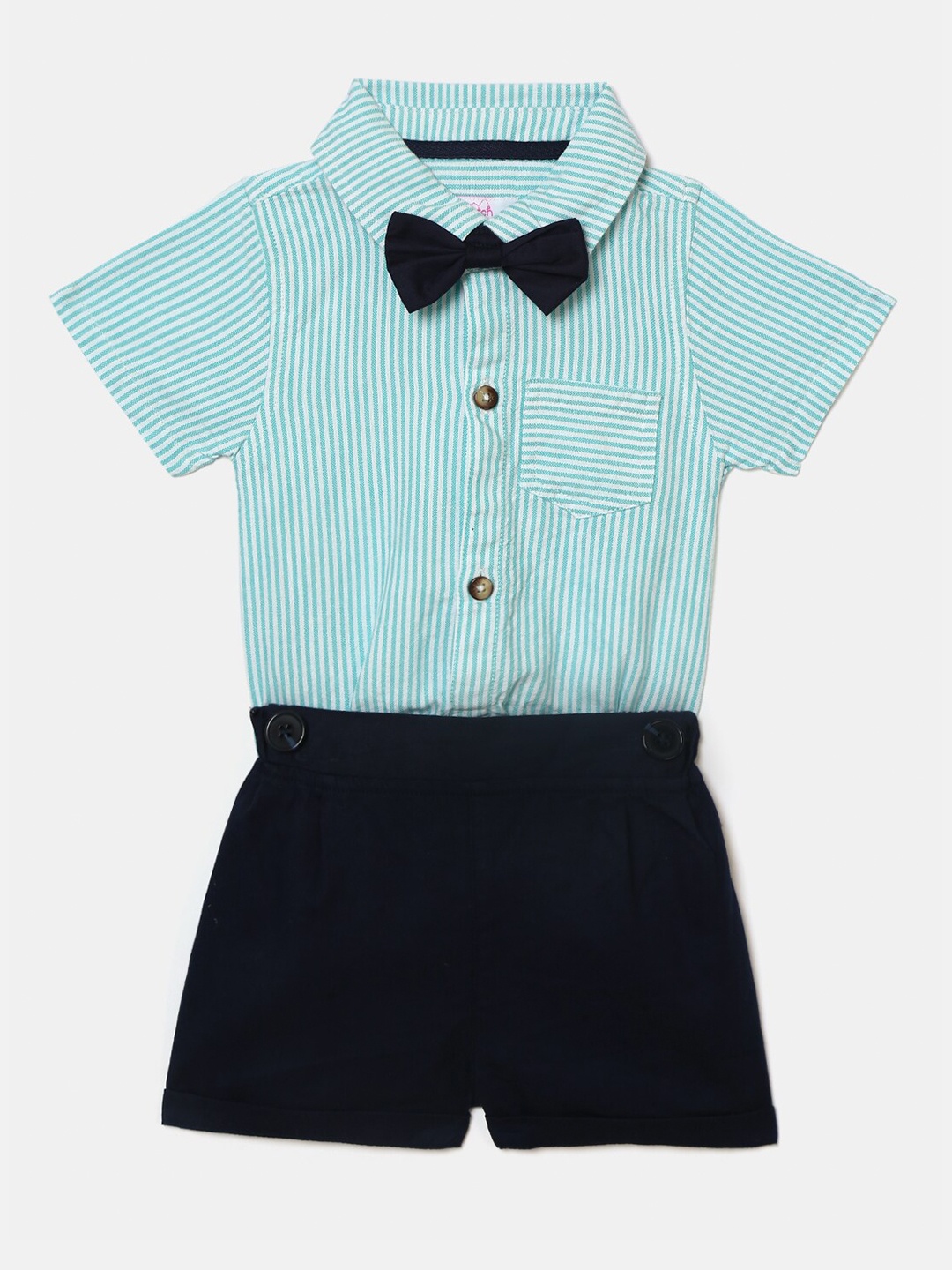 

Hopscotch Boys Blue & Black Shirt & Shorts