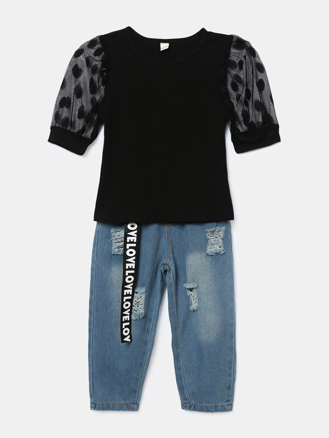 

Hopscotch Girls Black & Blue Top with Trousers