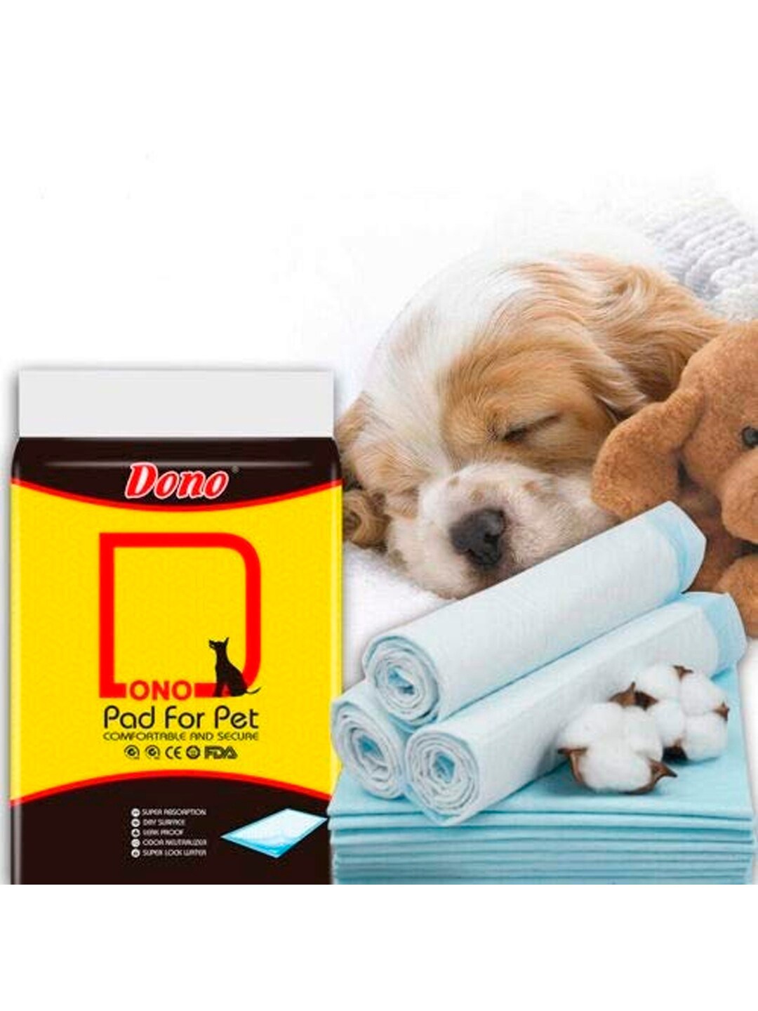 

Emily pets Set Of 20 Blue & White Solid Disposable Dog Training Pads