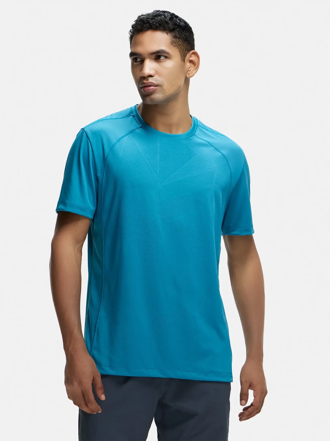 

Jockey Microfiber Fabric T-Shirt with Breathable Mesh-MV15, Turquoise blue