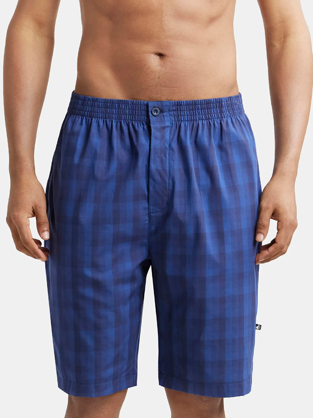 

Jockey Men Blue Checked Shorts