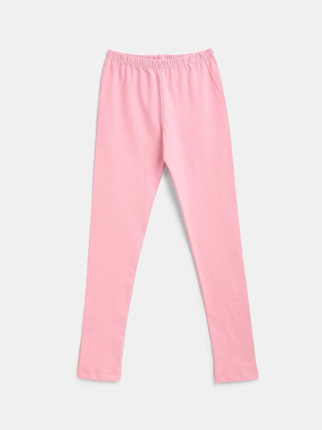 

YK Girls Pink Solid Full Length Leggings