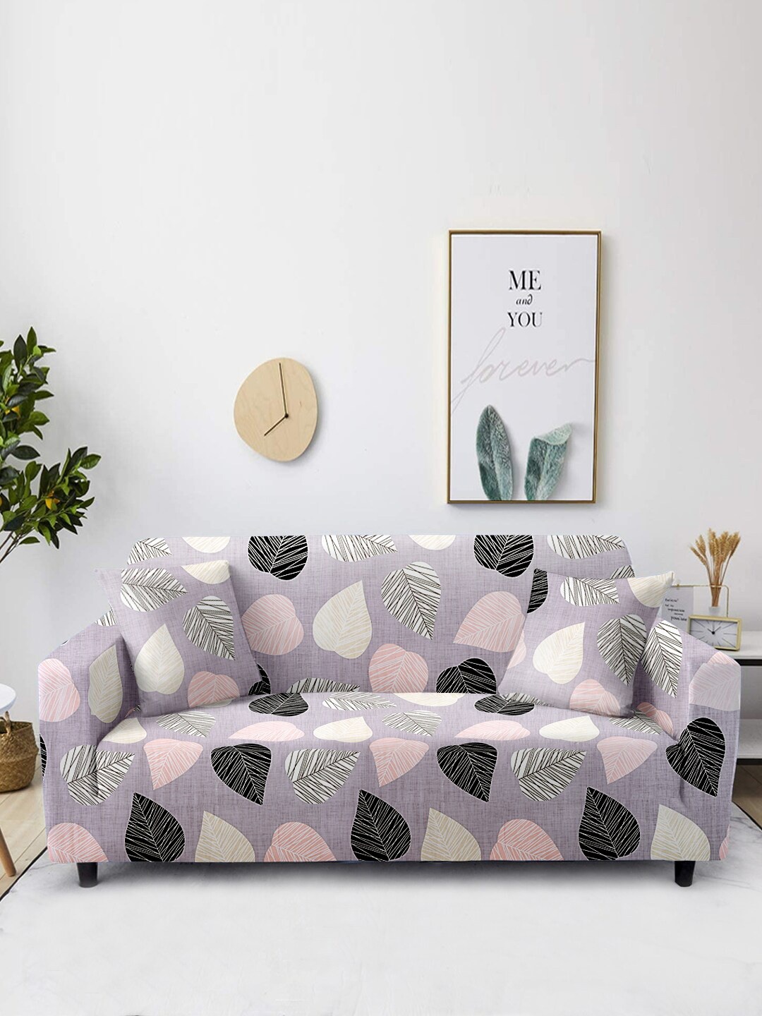 

Printed Grey Sofa Cover