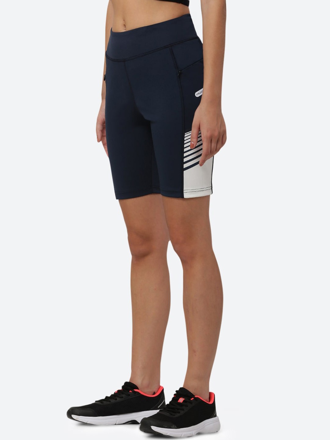 

FITLEASURE Women Navy Blue All Purpose Yoga Shorts