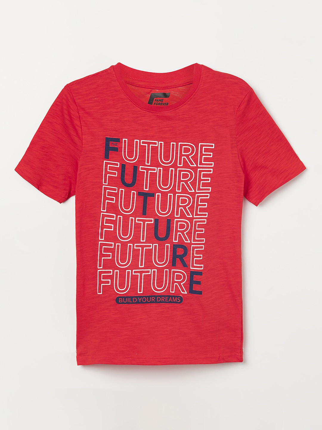 

Fame Forever by Lifestyle Boys Coral Pink Printed T-shirt