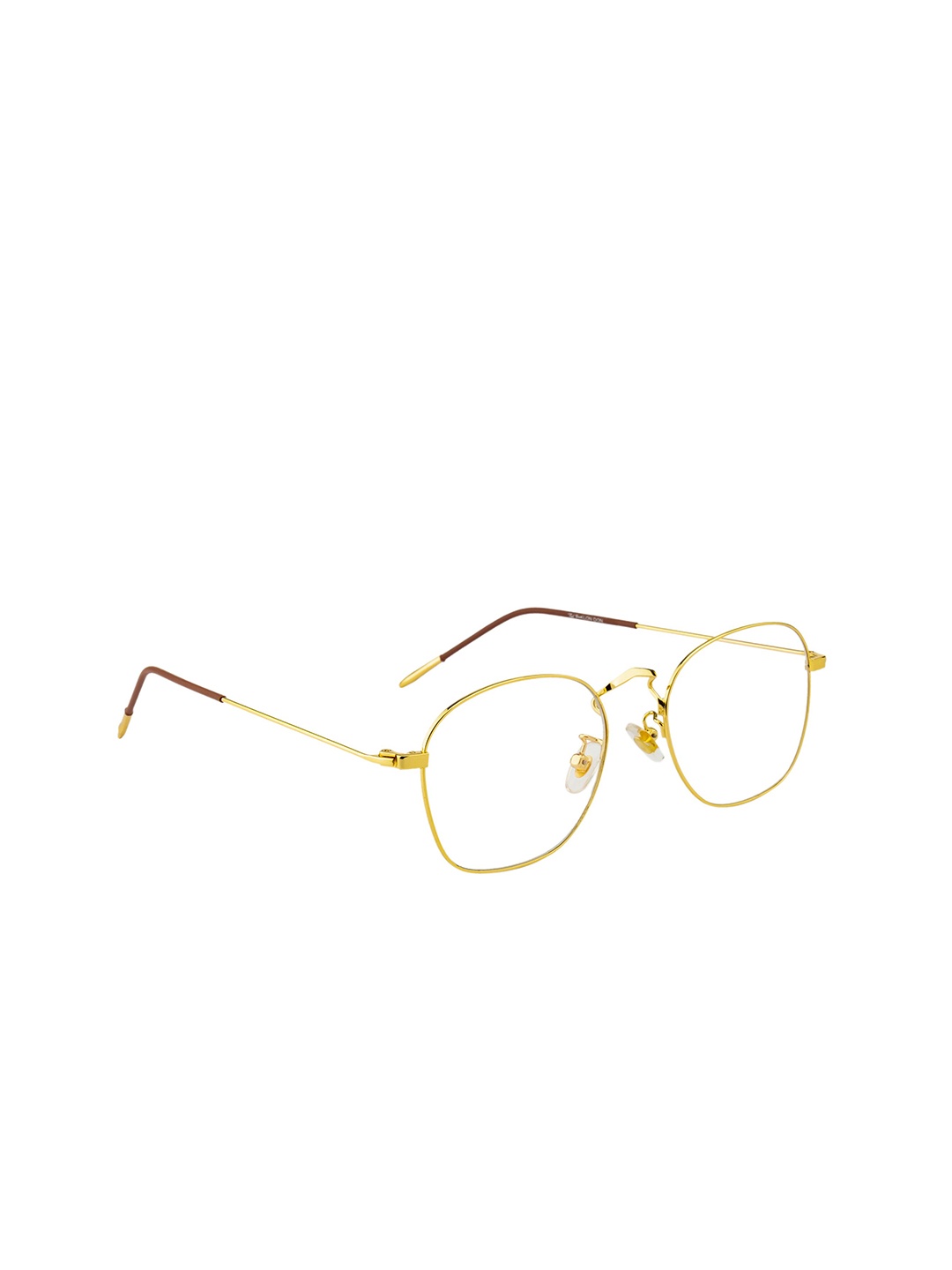 

Ted Smith Unisex Gold-Toned & Black Full Rim Round Frames Eyeglasses