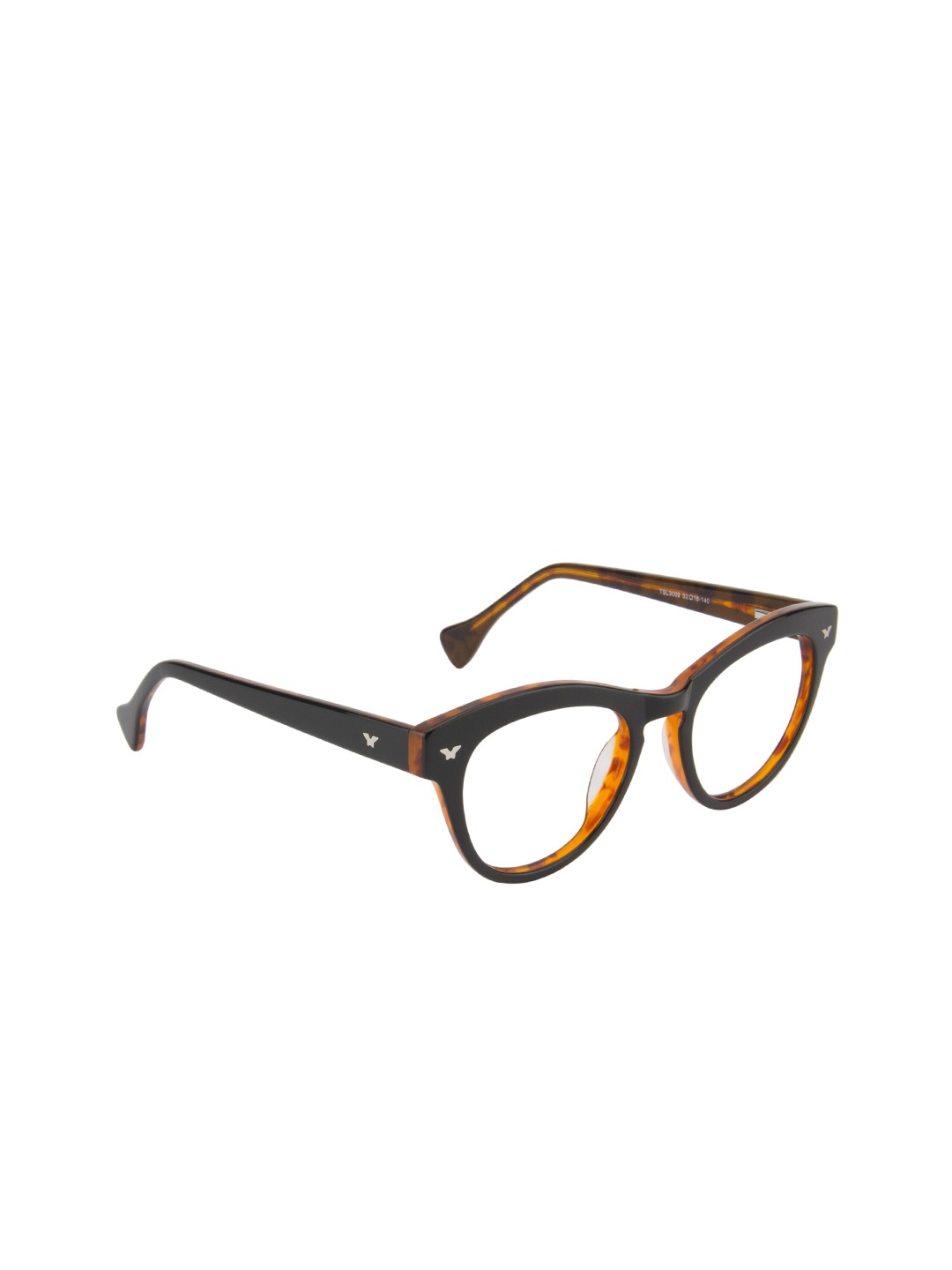 

Ted Smith Women Black & Gold-Toned Full Rim Cateye Frames Eyeglasses