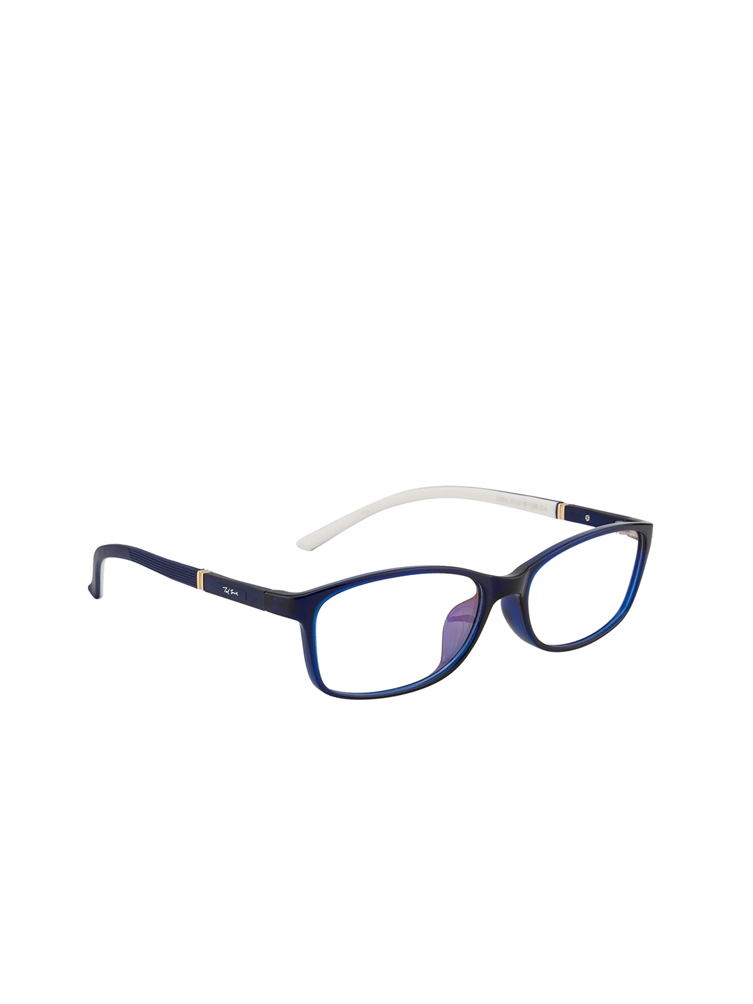

Ted Smith Unisex Blue & White Full Rim Rectangle Frames Eyeglasses