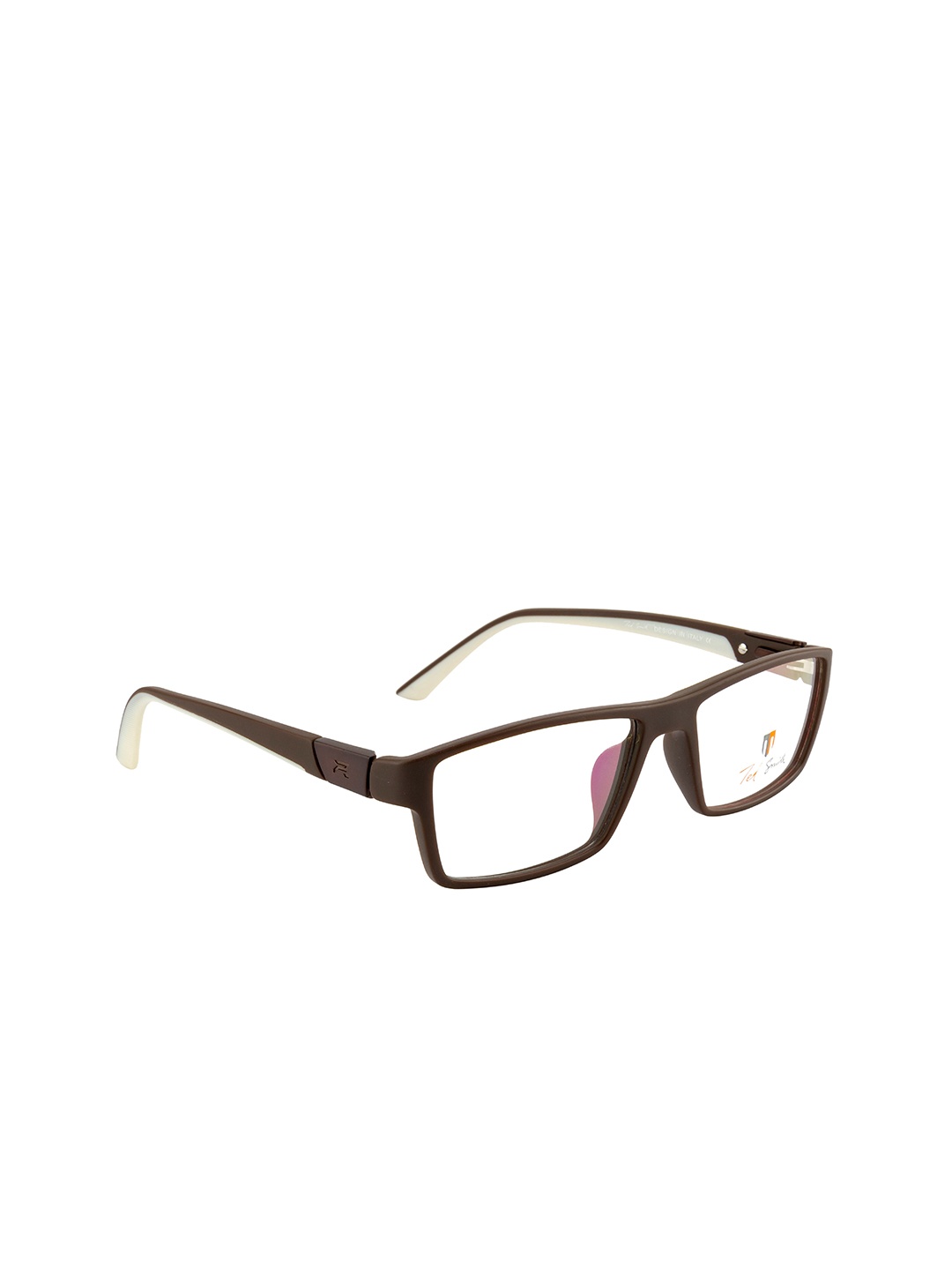 

Ted Smith Unisex Brown Full Rim Rectangle Frames Eyeglasses
