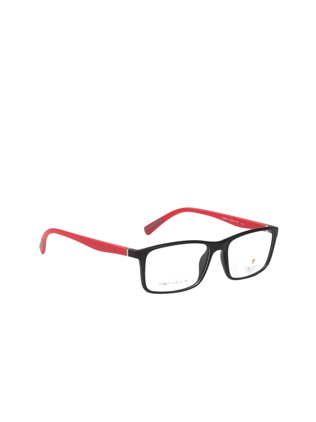 

Ted Smith Unisex Black & Red Full Rim Wayfarer Frames TSD-9031_C3