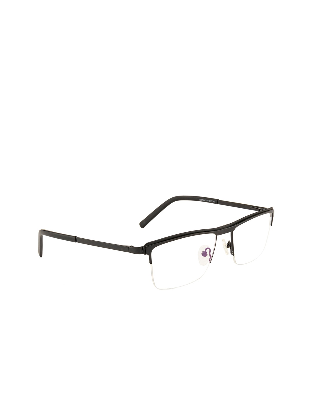 

Ted Smith Unisex Black Half Rim Wayfarer Frames