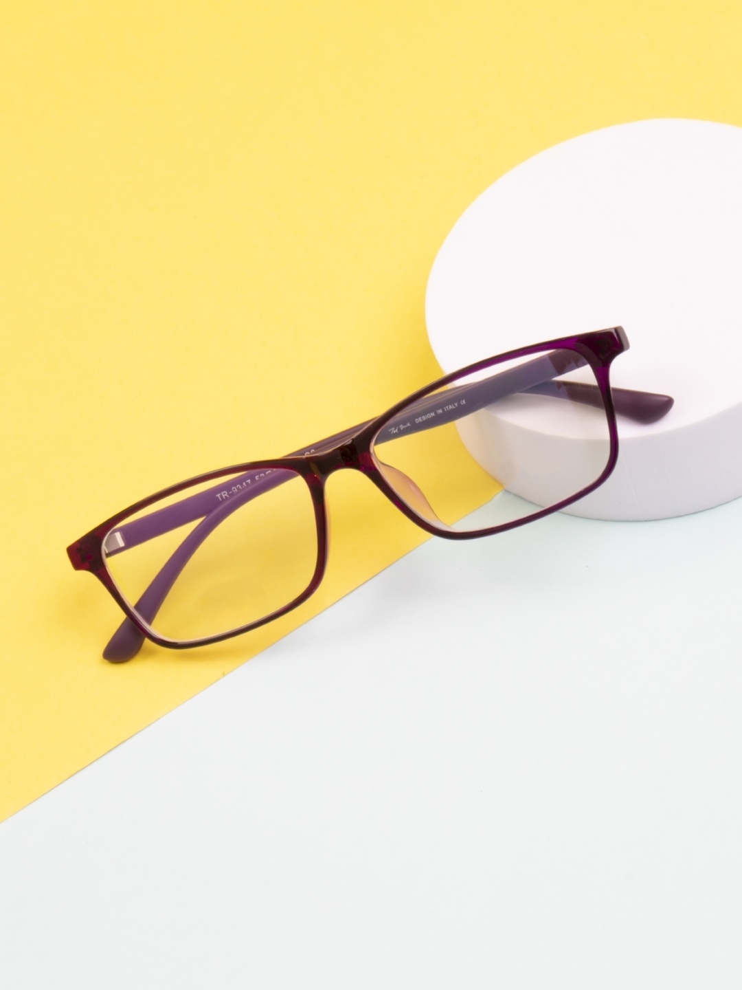 

Ted Smith Unisex Purple Full Rim Rectangle Frames Eyeglasses
