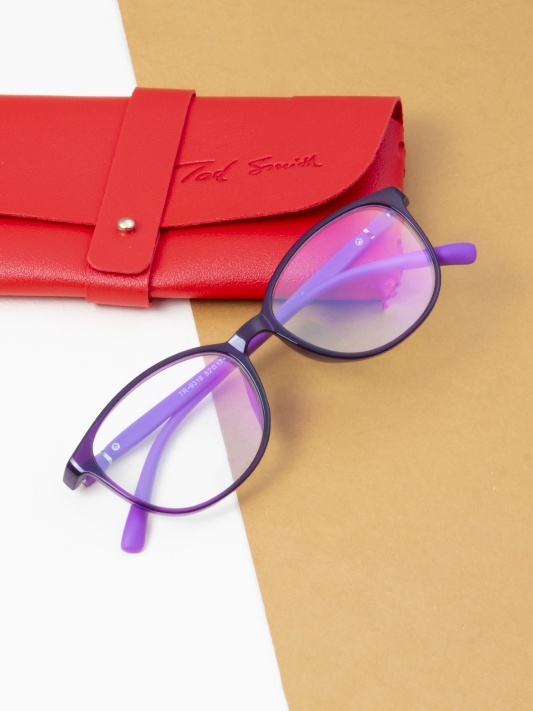 

Ted Smith Unisex Purple Full Rim Square Frames Eyeglasses
