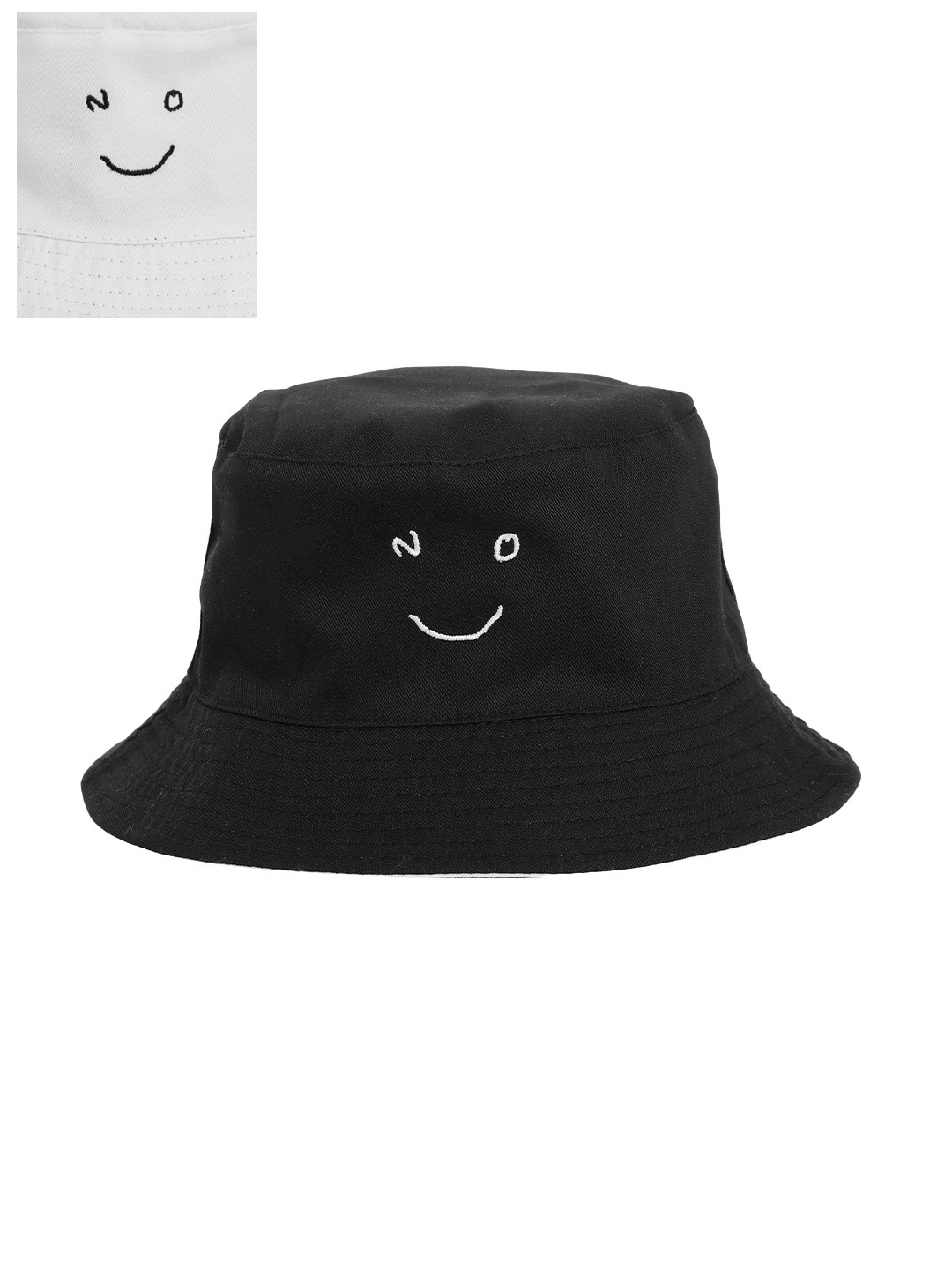 

Blueberry Unisex Black & White Reversible Embroidered Bucket Hat