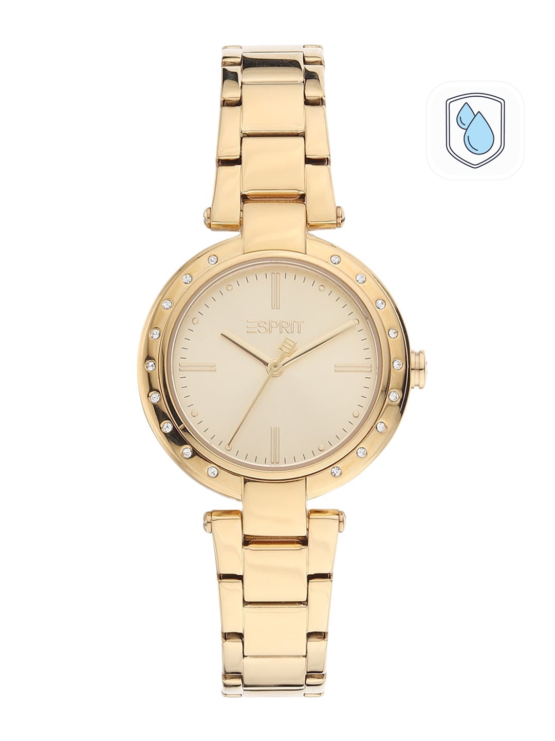 

ESPRIT Women Gold-Toned Dial Bracelet Style Straps Analogue Watch ES1L230M0055