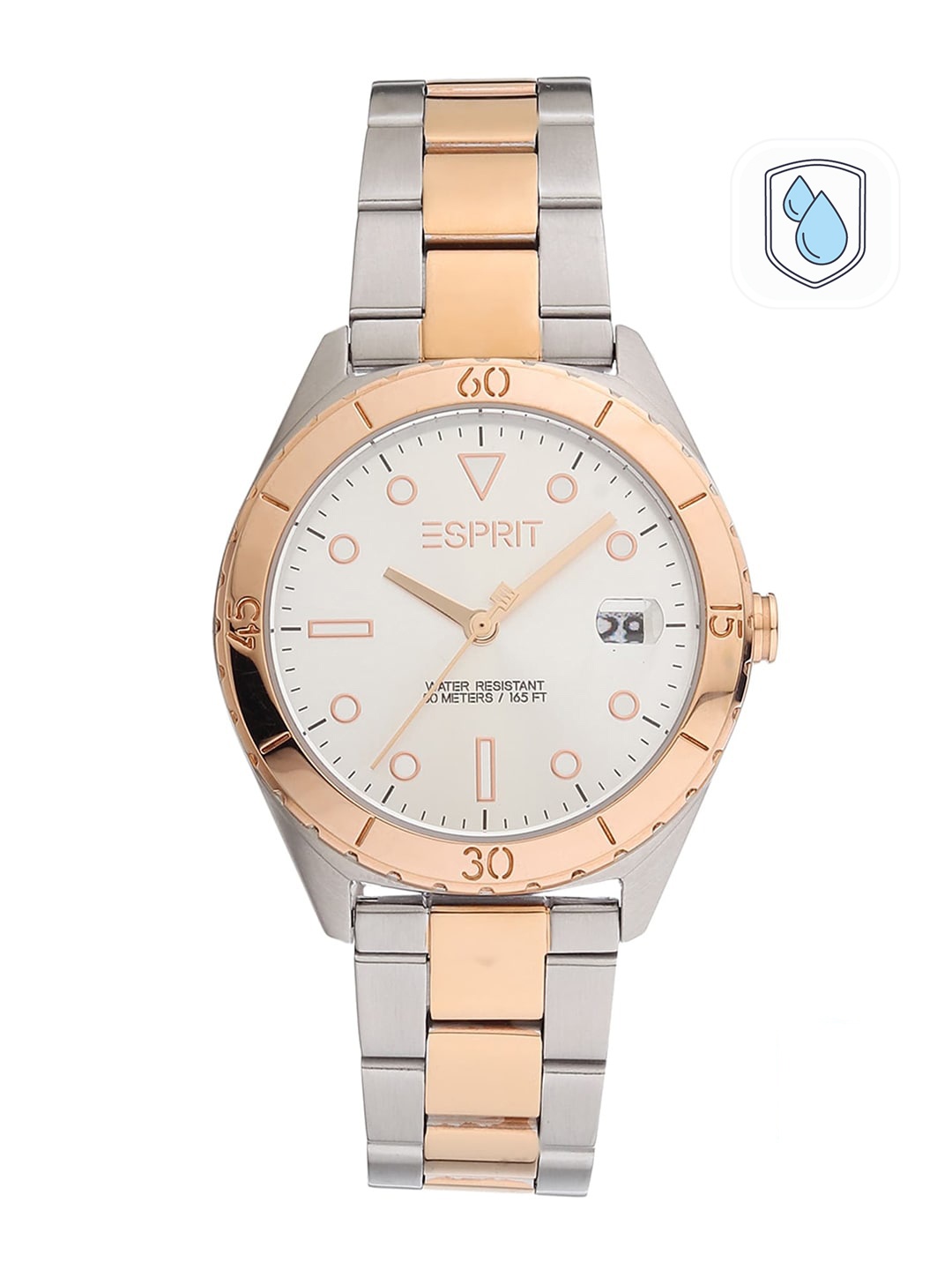 

ESPRIT Women Silver-Toned Dial Stainless Steel Straps Analogue Watch ES1L293M0065