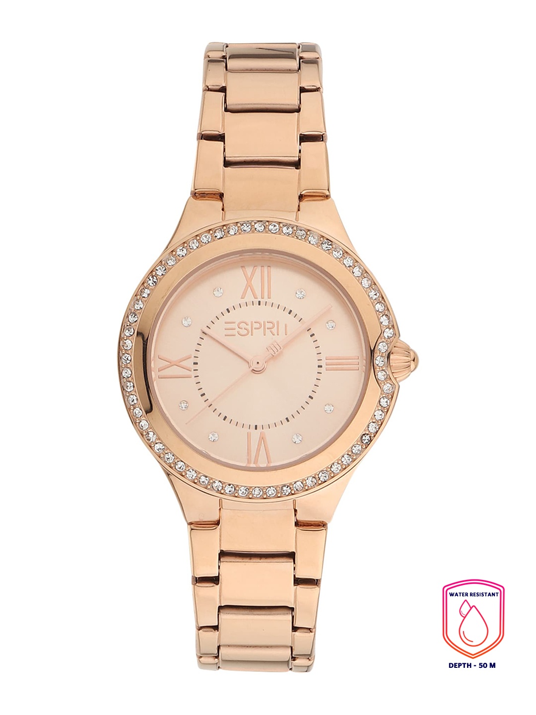 

ESPRIT Women Rose Gold-Toned Stainless Steel Analogue Watch ES1L263M0075