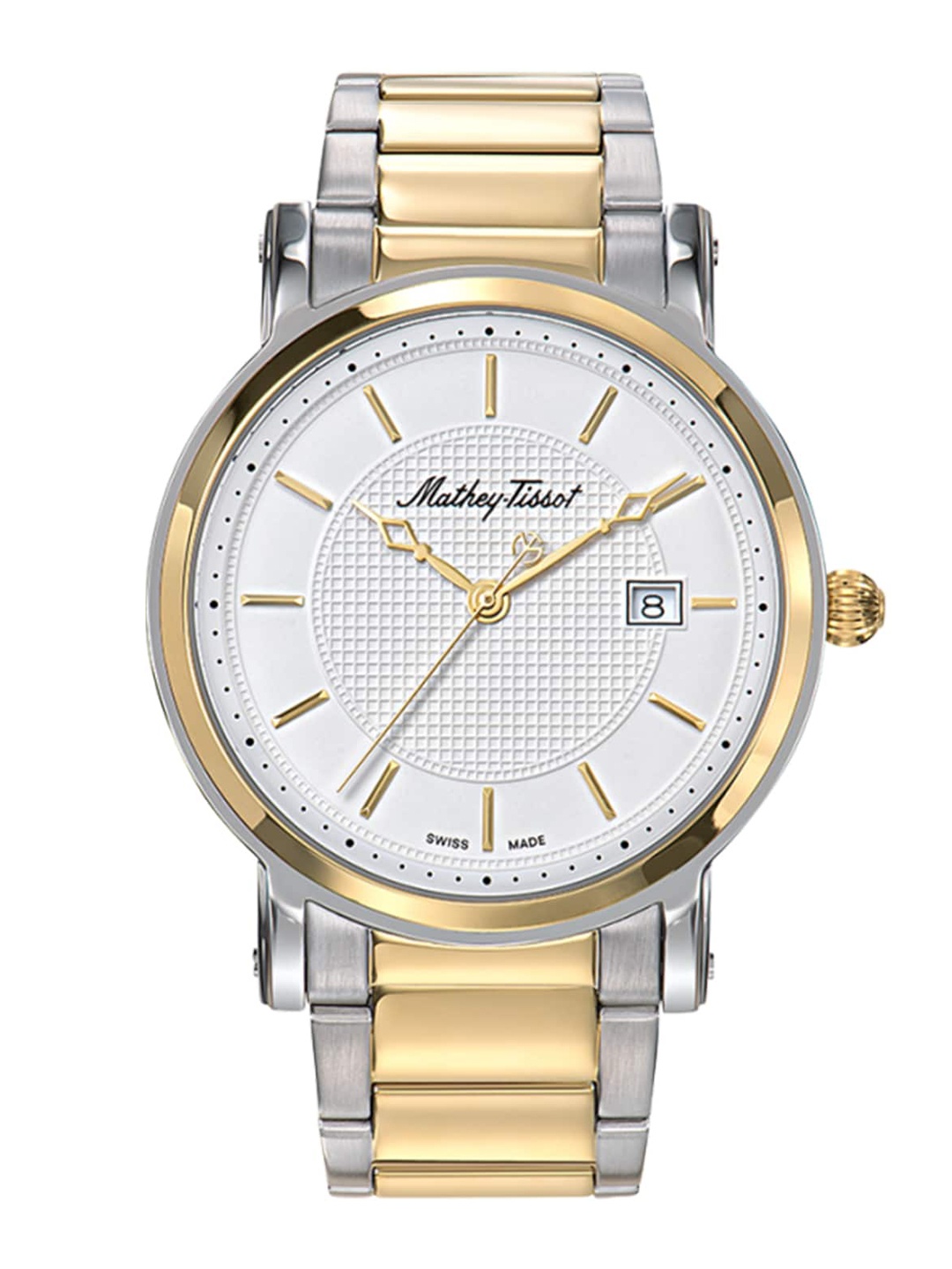 

Mathey-Tissot Swiss Made Men White Brass Dial Analogue Watch - HB611251MBI