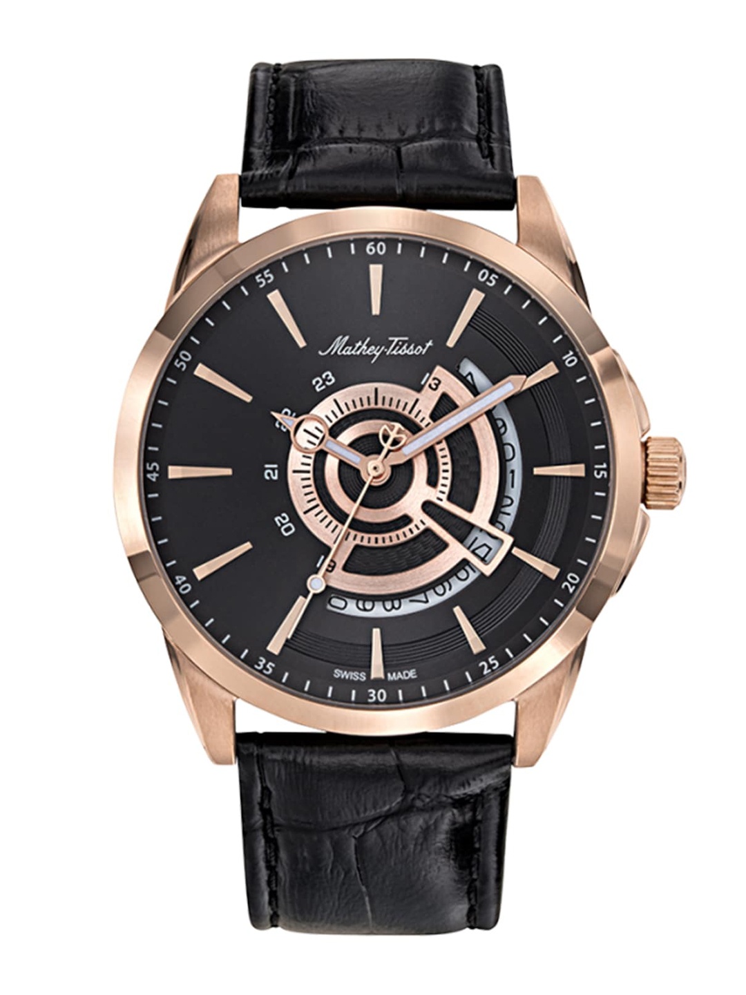 

Mathey-Tissot Men Swiss Made Analogue Black Dial Watch - H711PN
