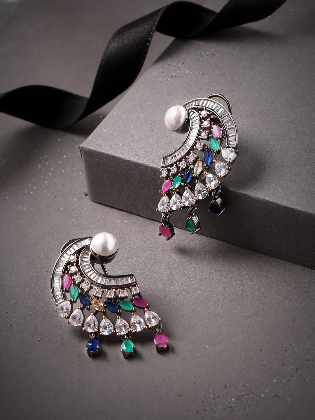 

THE AAB STUDIO Multicoloured Contemporary Drop Earrings, Multi