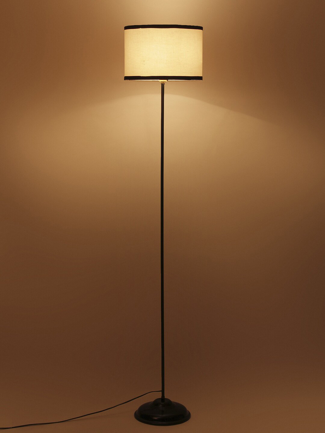 

Devansh White & Black Cylindrical Cotton Floor Lamp