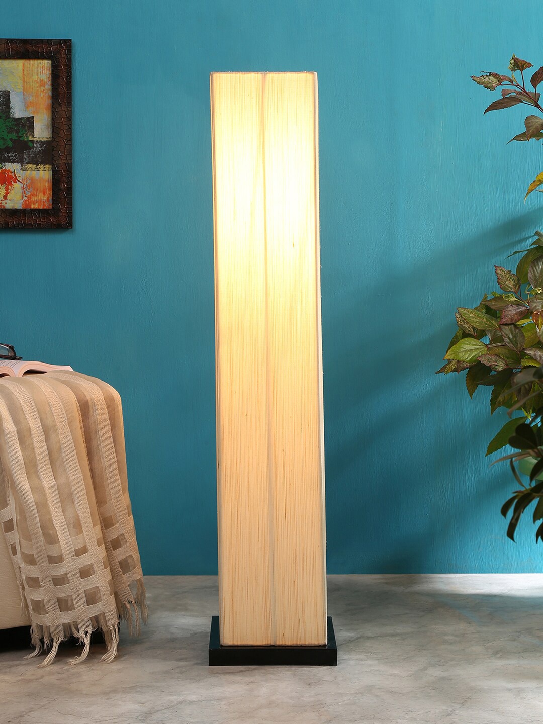 

Devansh Off White Solid Contemporary Square Floor Lamp