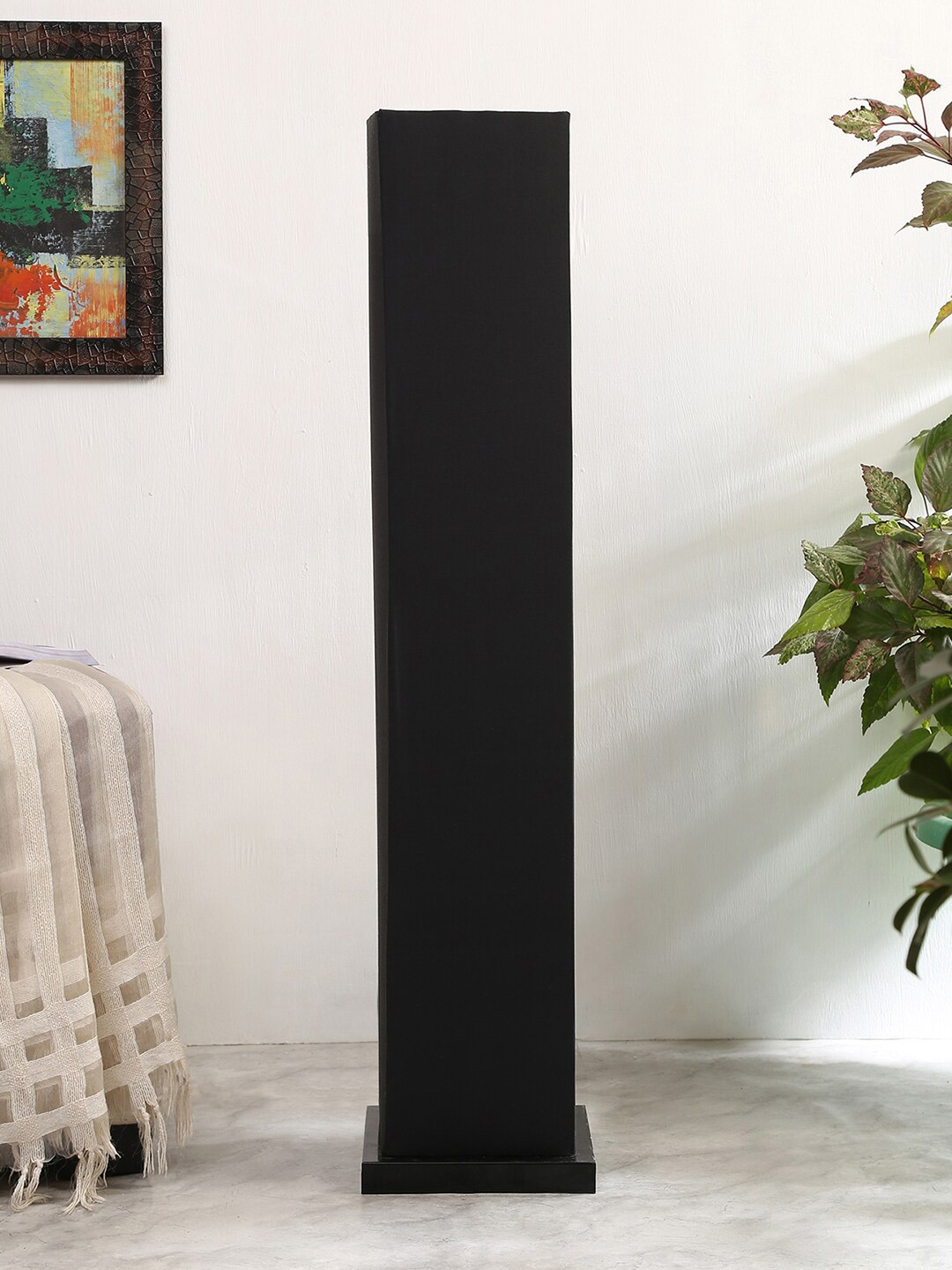 

Devansh Black Cotton Rectangle Floor Lamp