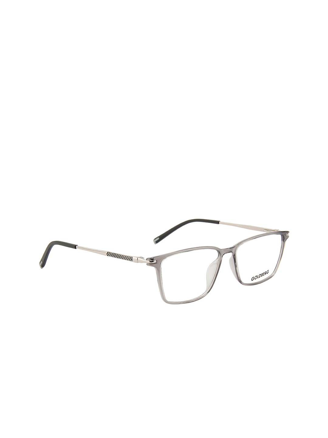 

Gold Berg Adult Black & Silver-Toned Full Rim Wayfarer Frames Eyeglasses