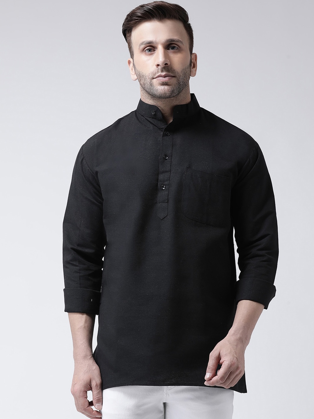 

KHADIO Men Black Kurta