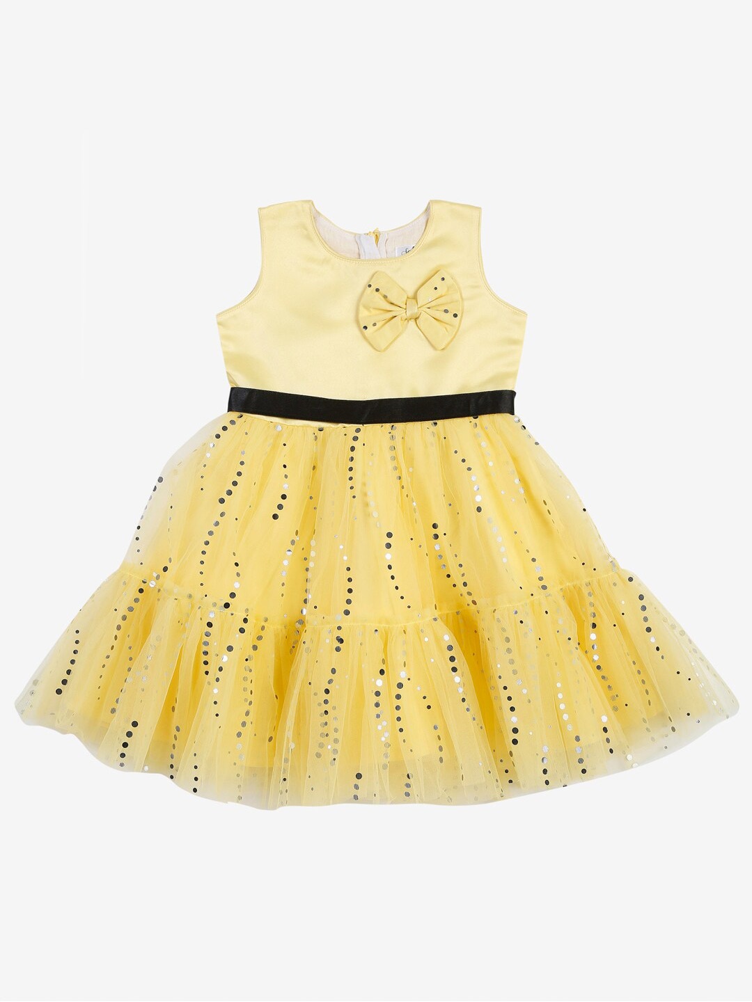 

SAKA DESIGNS Yellow Net Dress