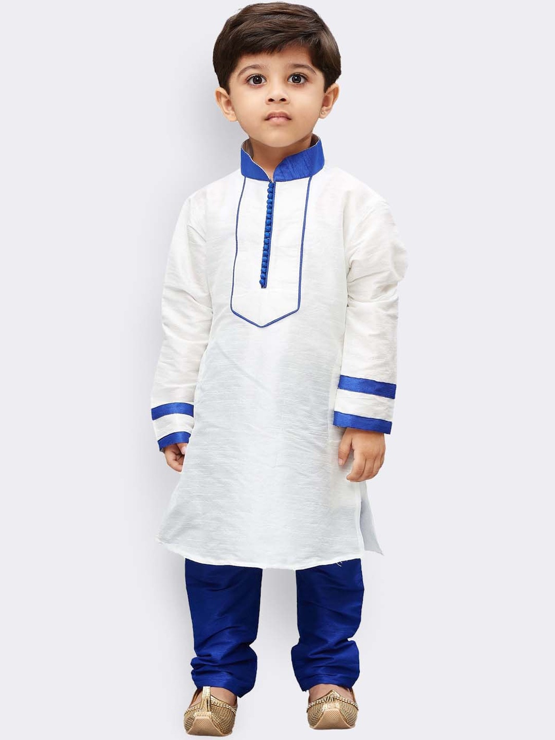 

JBN Creation Boys White Yoke Design Kurta with Pyjamas