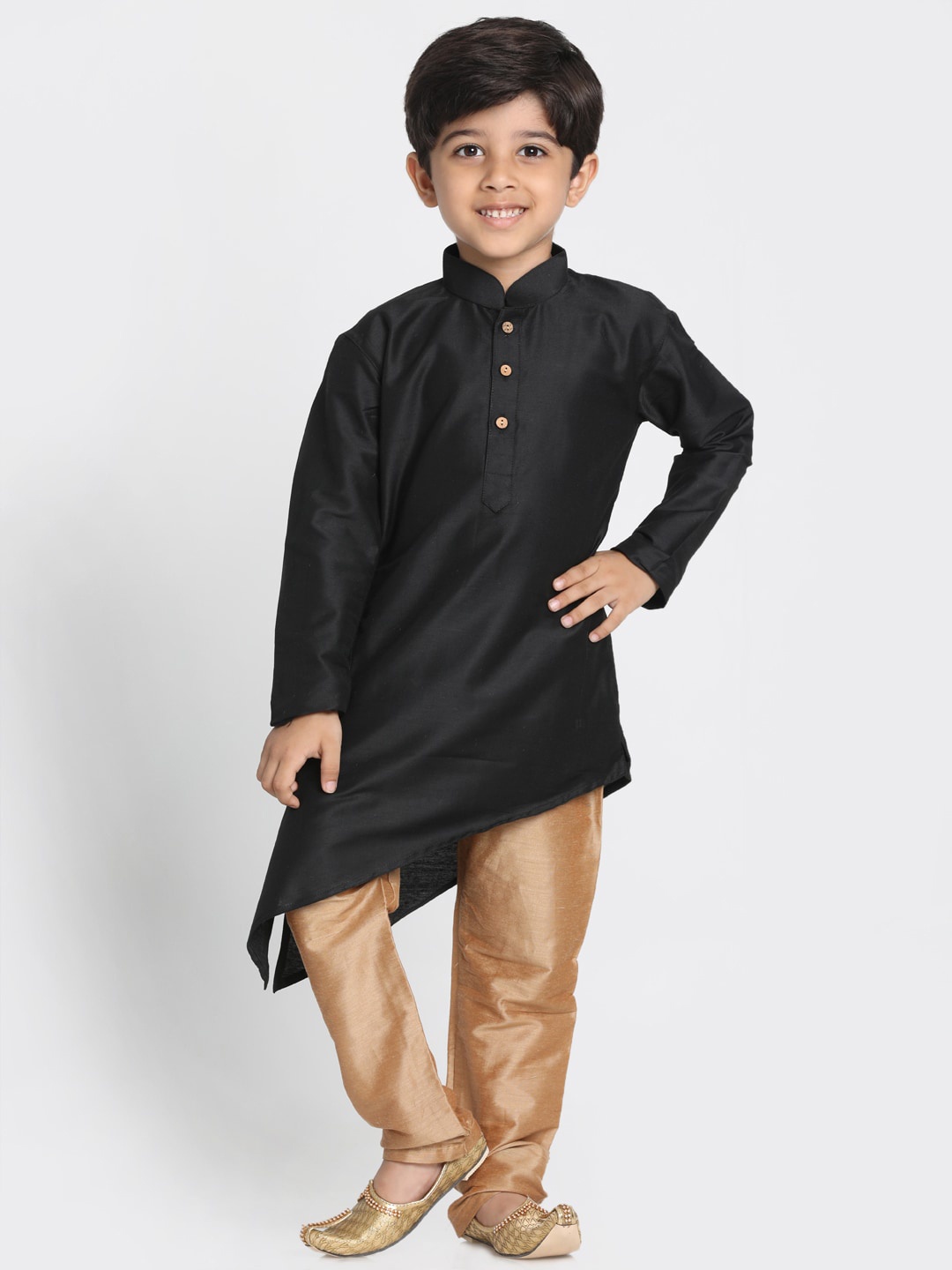 

JBN Creation Boys Black Kurta with Churidar