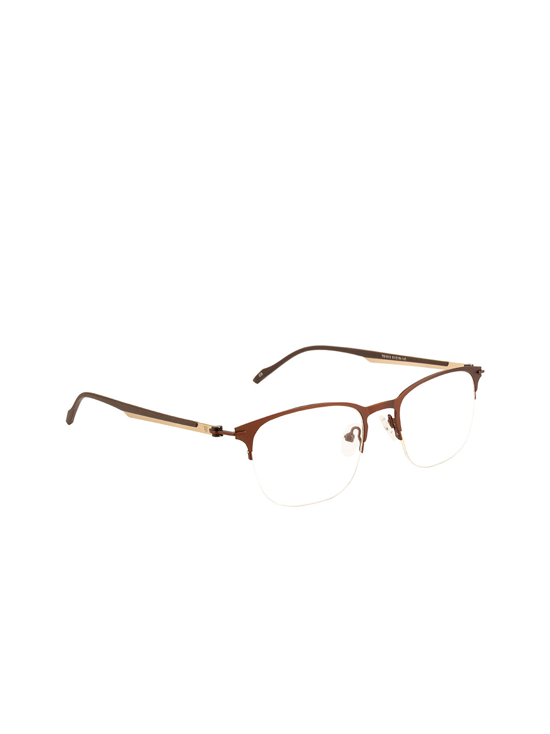 

Ted Smith Unisex Brown Half Rim Wayfarer Frames Eyeglasses
