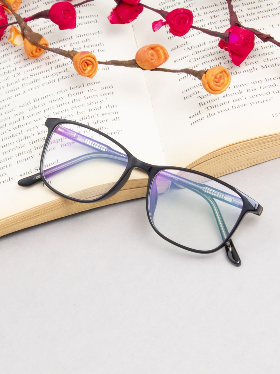 

Ted Smith Unisex Black Full Rim Wayfarer Frames Eyeglasses