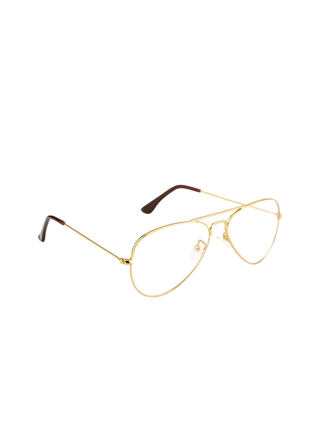 

Ted Smith Unisex Gold-Toned Full Rim Aviator Frames Eyeglasses