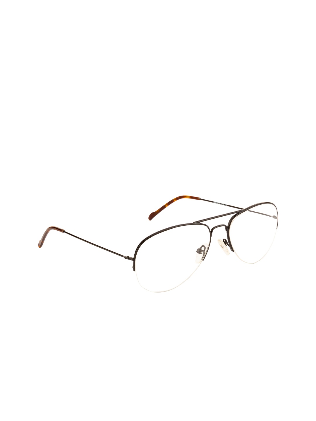 

Ted Smith Unisex Black Half Rim Aviator Frames TSD-251_C1