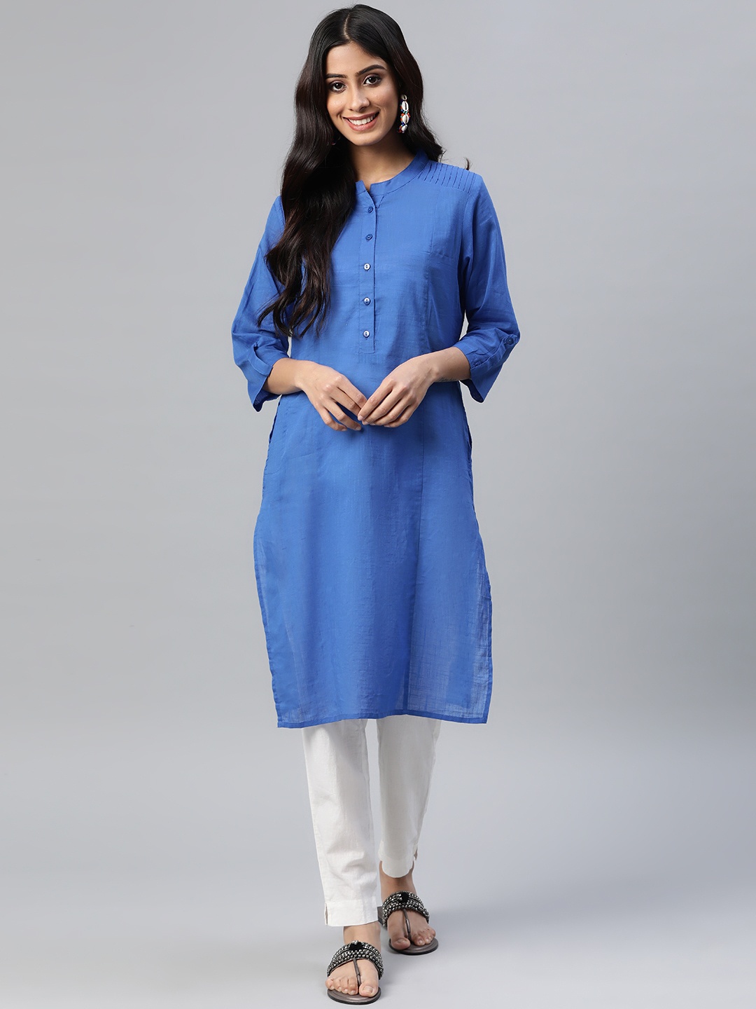 

Ayaany Women Blue Kurta
