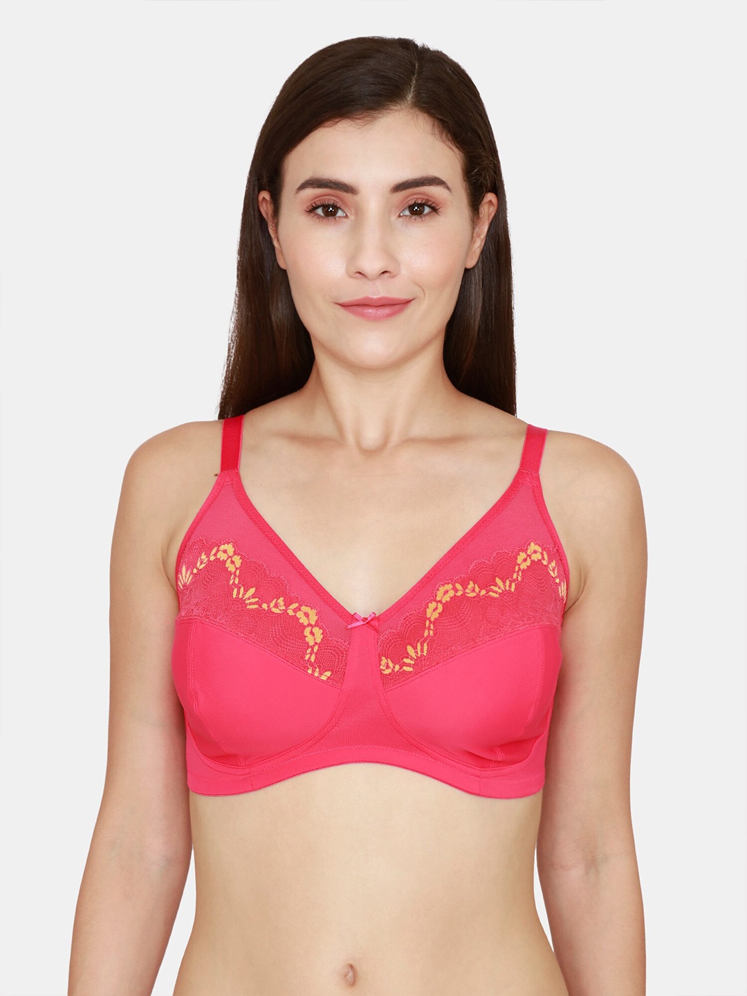 

Zivame Pink Floral Printed T-shirt Bra