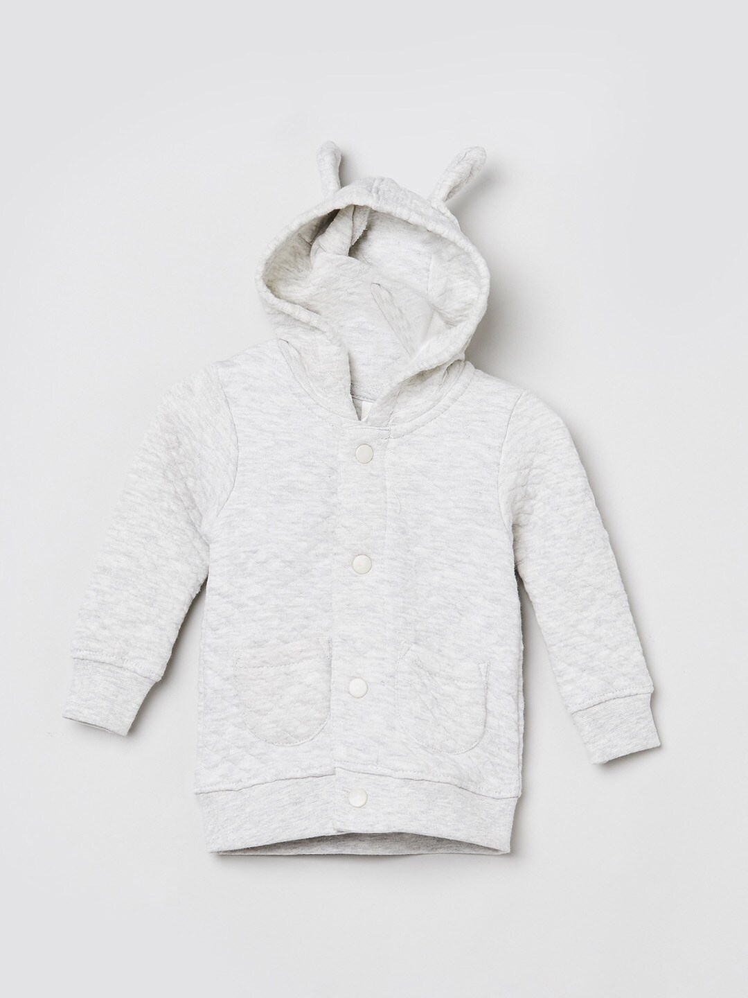 

max Boys Grey Hooded Sweatshirt