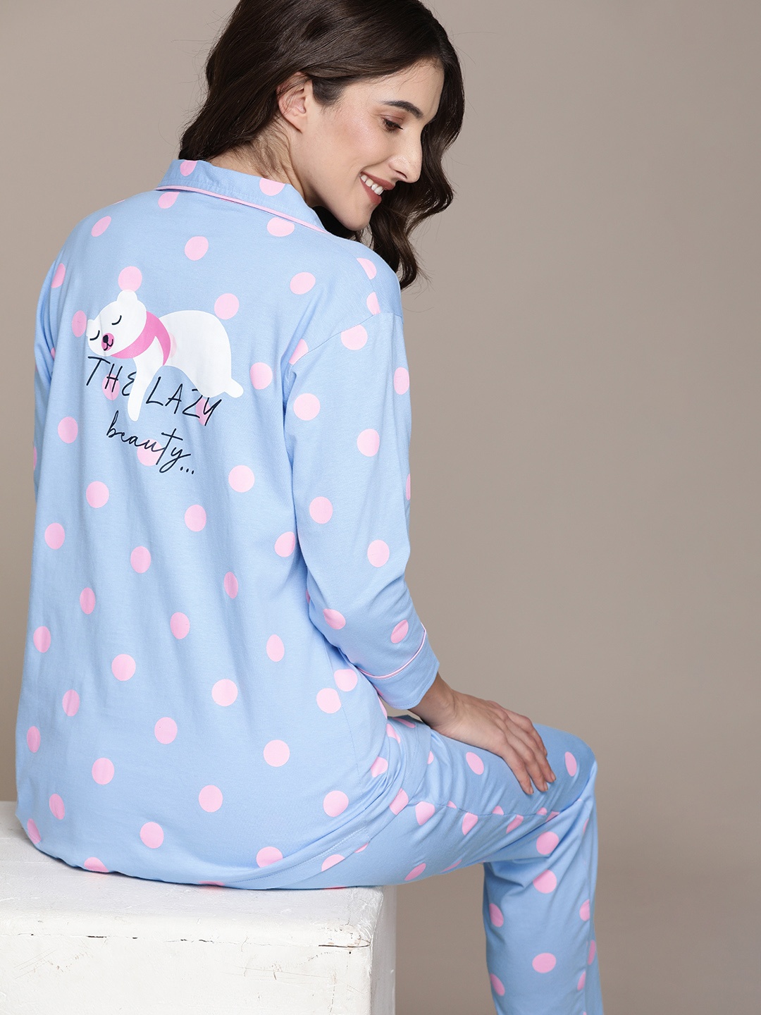 

beebelle Women Blue Printed Night suit