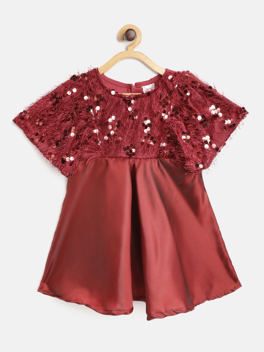

Bella Moda Maroon Embellished Dress