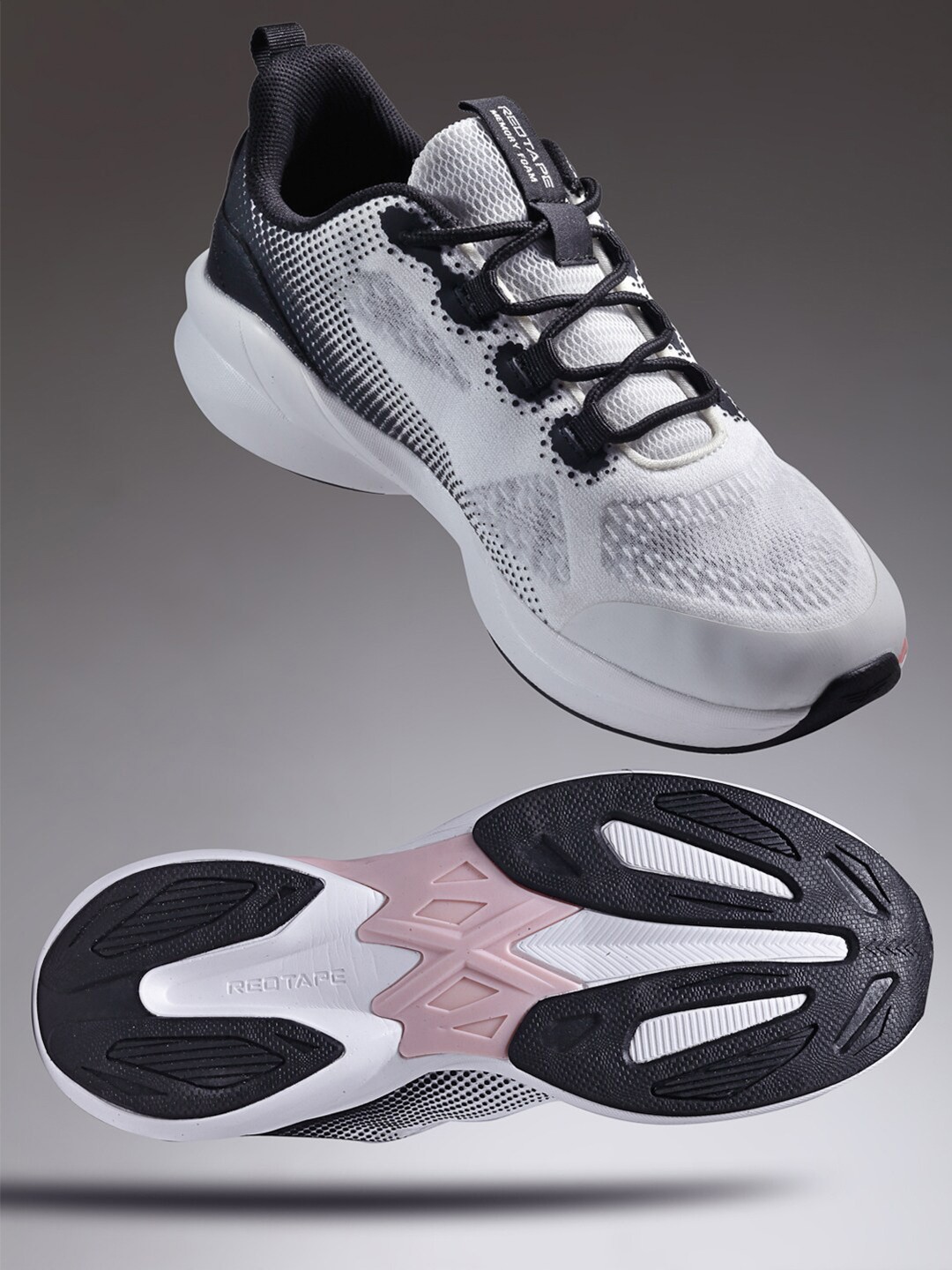 

Red Tape Women Black Mesh Walking Shoes
