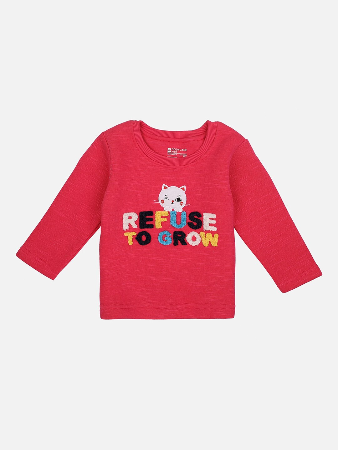 

Bodycare Kids Girls Fuchsia Printed Applique T-shirt