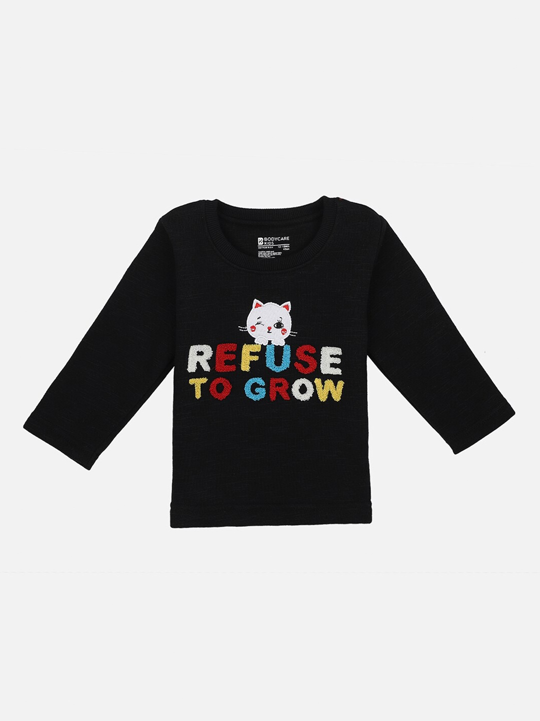 

Bodycare Kids Girls Black Printed T-shirt