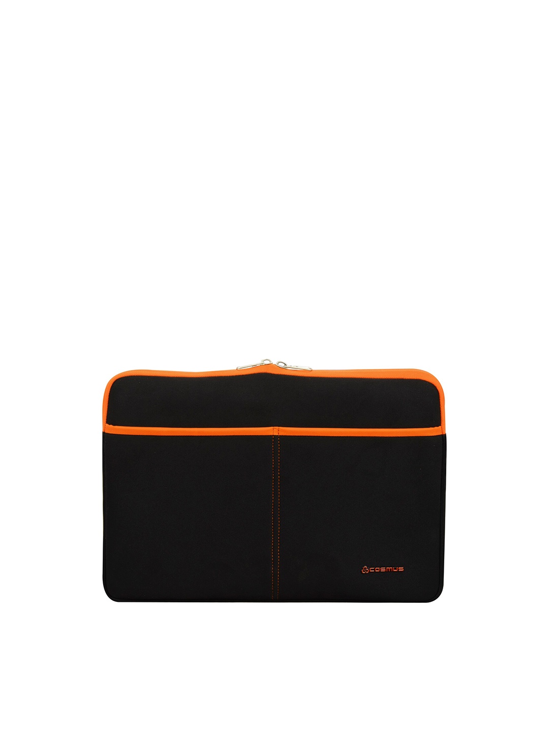 

COSMUS Unisex Black & Orange Striped Laptop Sleeve