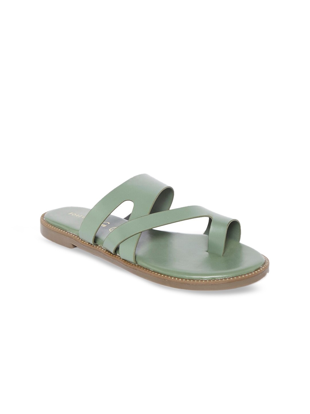

Forever Glam by Pantaloons Women Green Solid One Toe Flats