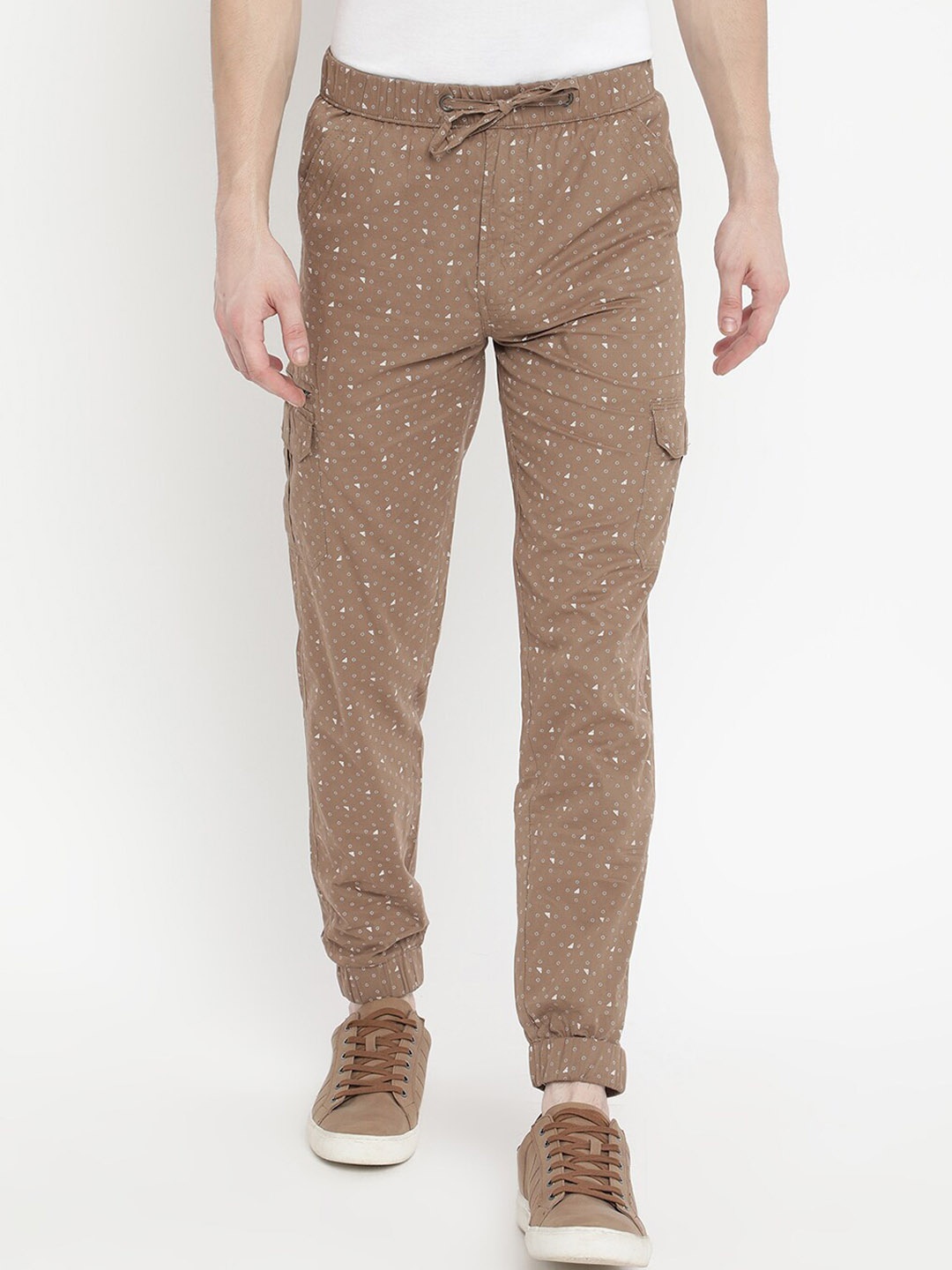 

V2 Value & Variety Men Khaki Printed Cotton Lounge Pants