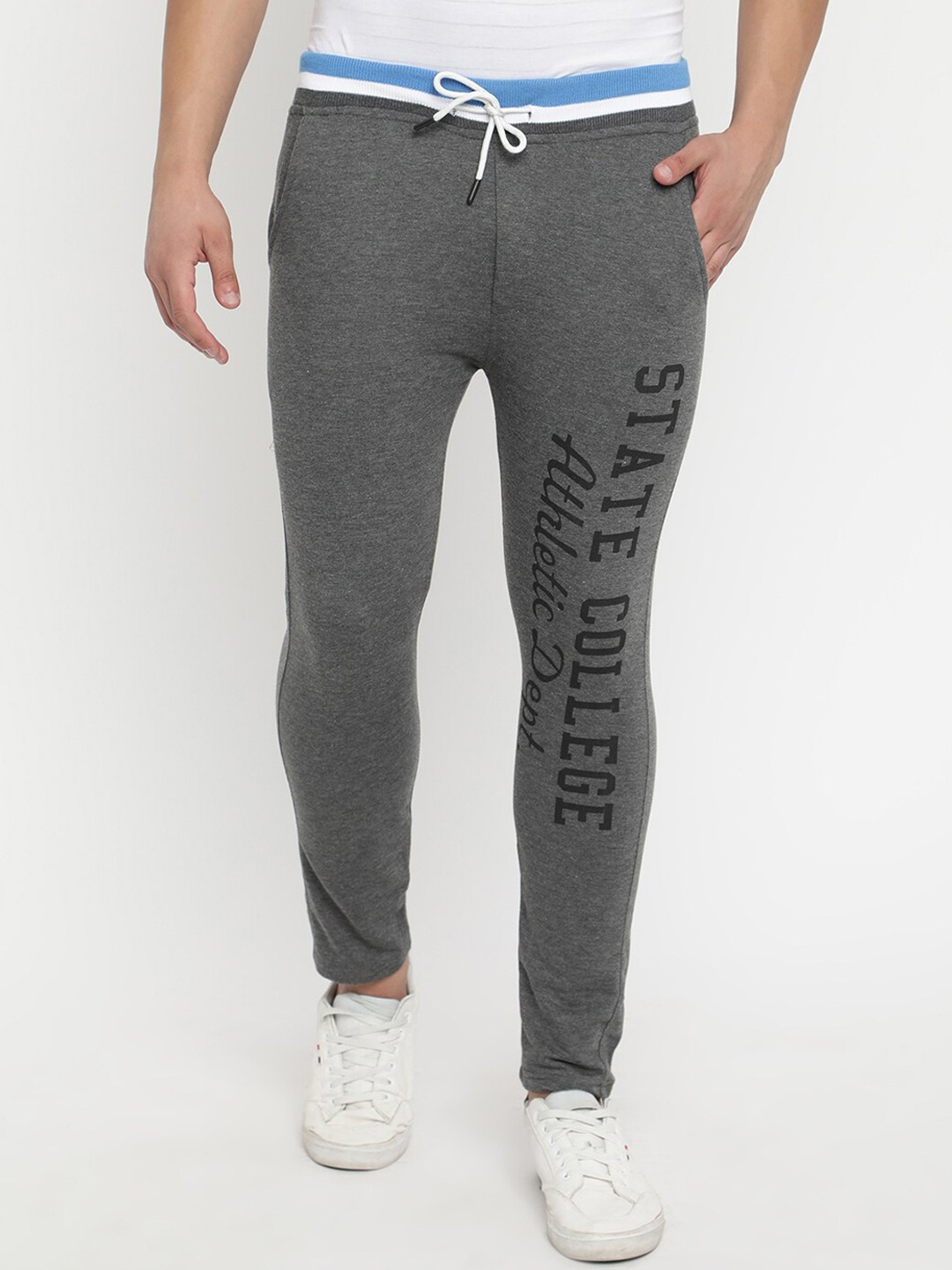 

V2 Value & Variety Men Grey Printed Cotton Track Pants