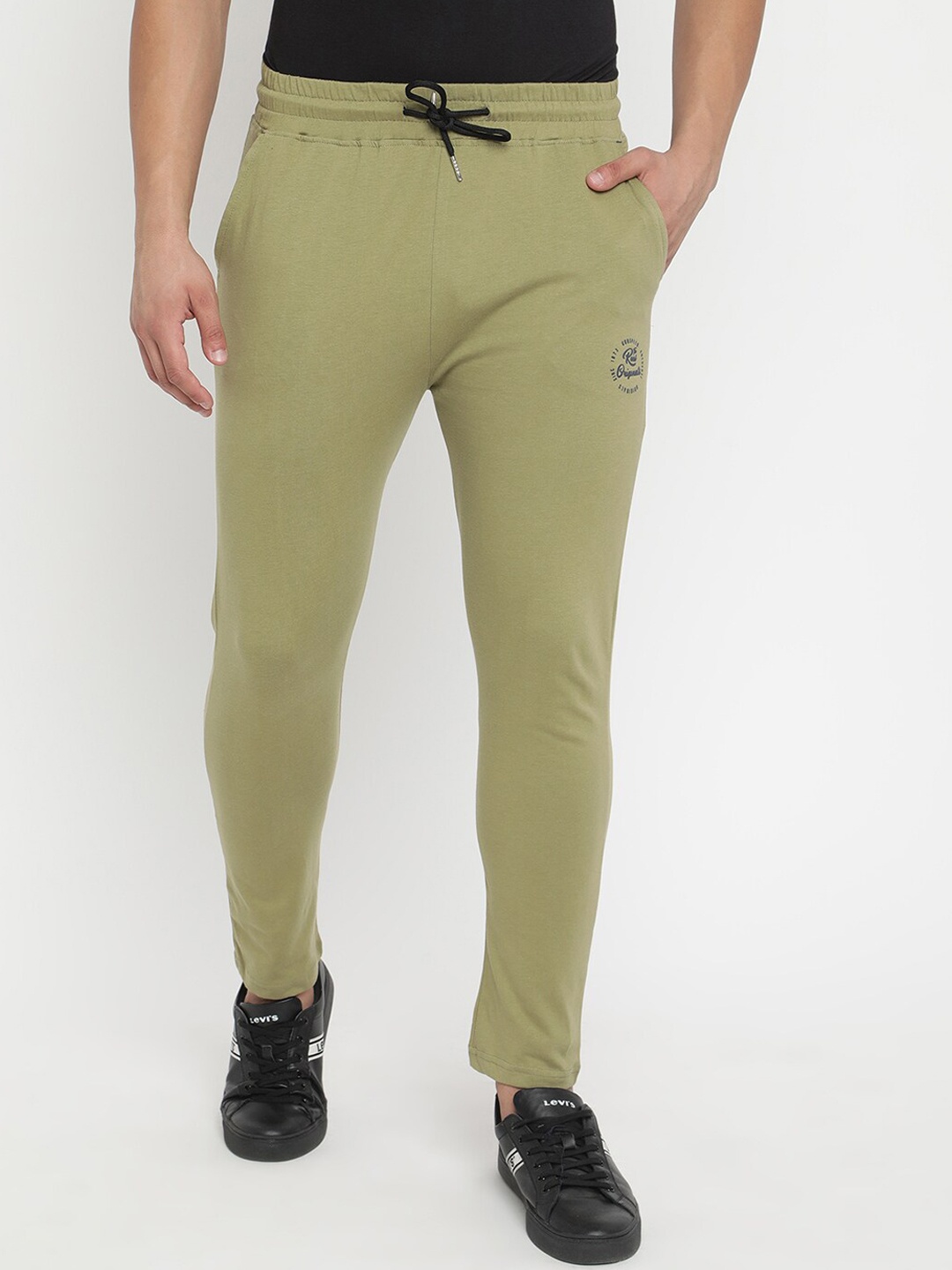 

V2 Value & Variety Men Olive Green Cotton Track Pants