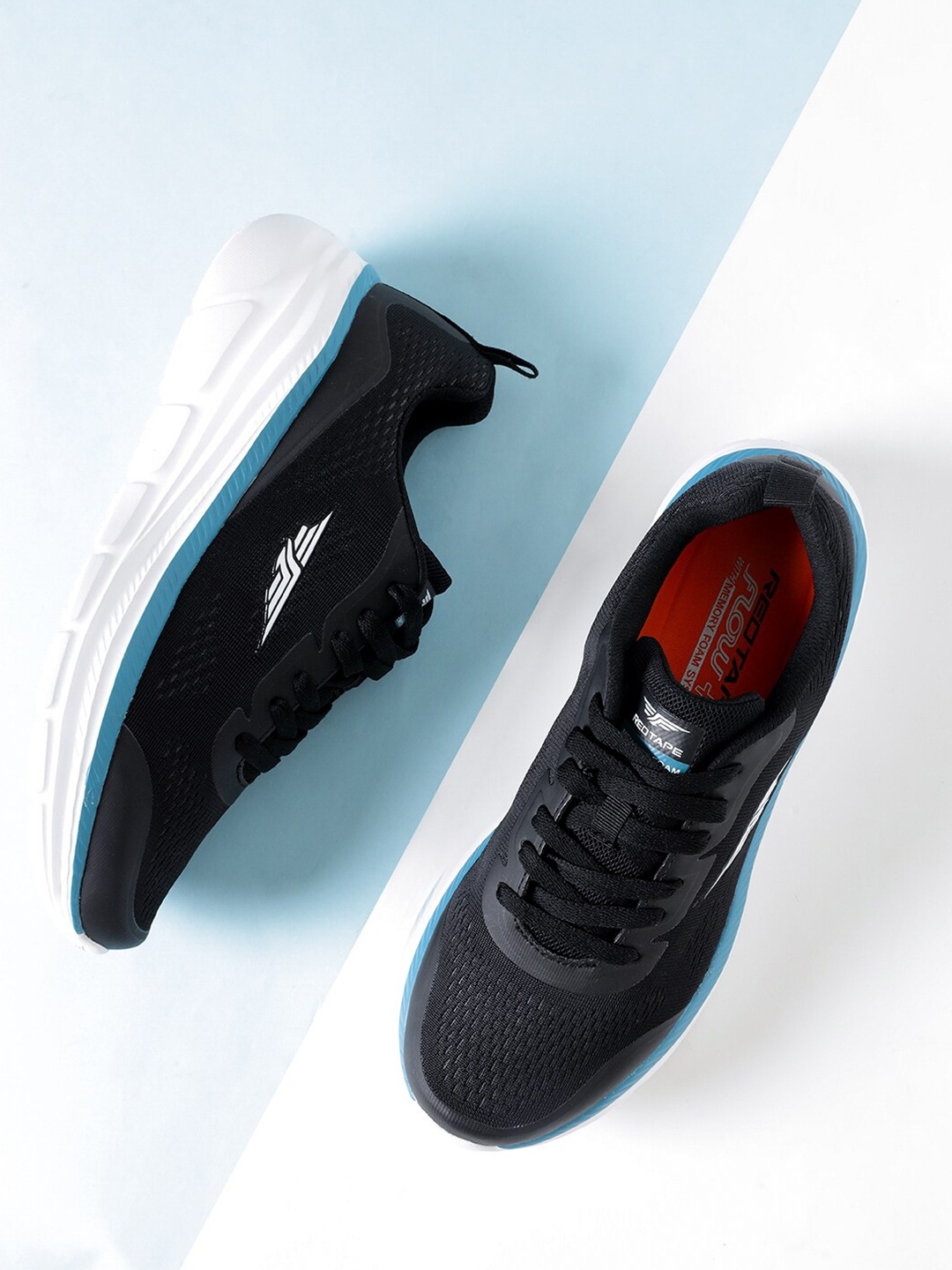 

Red Tape Men Black Mesh Walking Shoes